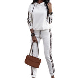 Winter Women Tracksuit Sportswear Long Pants Set Two Piece Long Sleeve Hoodies Sweatshirt Suit Winter Warm Solid