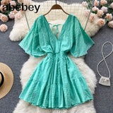 Sexy White Fashion Clothing Casual Summer Elegant Female Dress Clothes Dresses for women Midi Long Beach Sundress