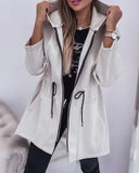 Fashion Casual Autumn And Winter Hooded Zipper Jacket Women's