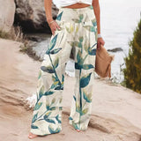 Spring And Summer New Four Seasons Of Leisure Wide Leg Trousers Print Burst Loose Trousers
