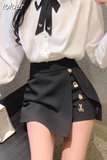Ropa Mujer Two Piece Sets Womens Outifits Puff Sleeve White Shirts Tops High Waist Split Skirt Suit Y2k Clothes Fashion