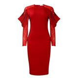 Women's New Fashion Temperament Lace Splicing Body Sexy OL African