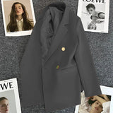 Toloer Fried Street Small Suit Jacket Female 2024 Spring And Autumn New Korean Version Web Celebrity Temperament Small Casual Suit-Outfit