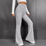 New Wish Autumn And Winter Fashion Casual Pure Color Micro-Slung High-Rise Trousers Slimming Trousers