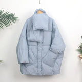 2022 Winter White Duck Down Parkas Women Oversized Long Warm Snow Female Large Size Down Jacket Korea Long Sleeve