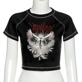 Well t shirt T-shirt female Y2k Crop Top Anime Vintage Street New Hip hop Clothing Harajuku Punk Shirt Women clothes