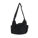 Women's School Messenger Bags For Women Shoulder Ladies Designer Handbag Solid Large Capacity Casual Canvas Shoulder Female