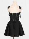 Temperament Dress Women 2025 Spring New Elegant Wind Strap Design Feel Solid Color Sling