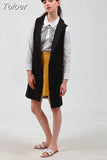 Philosophy women vest autumn jacket brand WaistCoat pockets open stitch sleeveless blue pink beige blazer colete