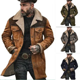 Autumn And Winter Men's Coat Velvet Jacket Multi-Pocket Zipper