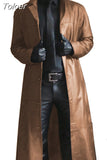 Leather Coat Men Jacket Spring Fall Winter Top Slim Korean Streetwear Gothic Moto Biker Punk Outwear Abrigos Mujer