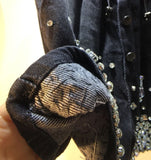 2023 Summer Women's Shorts New Fashion High Elastic Waist Tassel Diamond Wide Leg Denim Short Pant Female Tide
