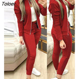 Pieces Sets Women Casual Sport Joggers Long Sleeve Zipper Coat Pants Set 2023 Spring Streetwear Track Suit