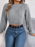 Shooting 2025 Autumn And Winter Casual Pure Color Sesame Long-Sleeved Cover Umbilly Sweater Women's