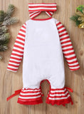 Baby Girl Christmas Print Romper with