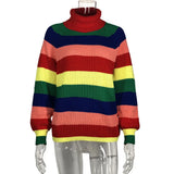 Knitted Explosive Sweater High-Necked Hooded Long-Sleeved Loose Sweater Top Women's