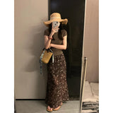 Fashion Style Slim Slim Solid Color Coat With Broken Flower Skirt