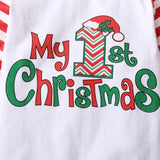 Baby Girl Christmas Print Romper with