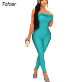 Overalls Women One Piece Jumpsuits Sexy Long Rompers Womens Jumpsuit Woman Elegance Feather Birthday Party Club