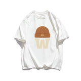 Vintage Embroidered Hat Short Sleeve Tee-Outfit