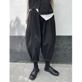 High Elastic Waist Black Brief Casual Long Pants New Loose Fit Trousers Women Fashion Tide Spring Autumn 2023