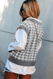 V-Neck Capped Sleeve Knit