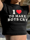 Short Sleeve Letter Graphic Crop Top-Outfit