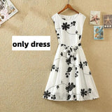 Suit Women's Fashion 2022 Summer New Korean Bandage Retro Sleeveless Printed Chiffon Dresses Chiffon Blouse Two-Piece
