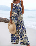 New Casual Fashion Print Strap Trousers Women's