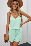 Strap Drawstring Waist Crisscross
