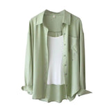 And Autumn Thin Shirt Outside The Women's Leisure Relaxed Long-Sleeved Chiffon Sunscreen Jacket 2025