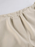 Drawstring Low Waist Baggy Cargo Pants-Outfit
