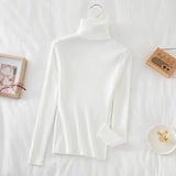 Women's Turtleneck Autumn and Winter Thicken Sweater Fashion 2021 Casual Pullover Knitted Jumper Striped Vintage Sweater