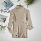 Sweater Woman With Bottom Shirt Autumn And Winter New Long Sleeves To Keep Warm Body Solid Color Knitted