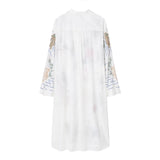 Women's Long Embroidery Loose Shirt