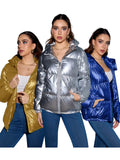 Large Size Down Cotton Jacket Cotton Jacket For Men And Women Winter Maillard Bright Face Jacket Cotton Padded Jacket Lovers Fashion Clothes-Outfit