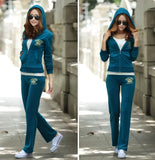 / Fall 2021 Women'S Brand Velvet Fabric Tracksuits Velour Suit Women Track Suit Hoodies And Pants Size S -