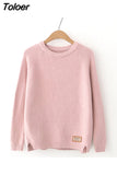 Philosophy Feminina Autumn Winter Harajuku Women Sweater women Pullovers Casual Split Korean Knitwear plus size