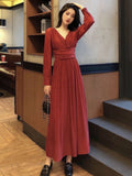 Fashion Women's Dress Glittering Sequin Design Feeling Waist Crimping Temperament Long Sleeved Skirt Versatile Slim