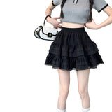 Cake A-Dress Women's Summer Korean Edition 2025 New High Waist Slim White Net Canopy