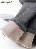 Thick Winter Leggings Women Warm Inner Fleece Pants High Waist Oatmeal Velvet Winter Women Leggings Thermal