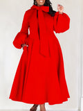 Women's 2025 New Bubble Sleeve Strap With Large Skirt High-Rise Dress Dress