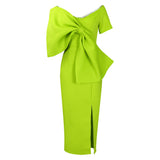 Party Dress Women's Sexy Big Bow Bow Open Dress Bag Hip Dress