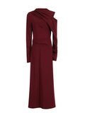 Spring New Long Dress Dress Woman 2025 Simplicity Elegance Flavender High-Fundress Dress
