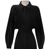 Spring Dress Girls Boho Solid Female Vintage Dress Party Oversize Long Sleeve Women Dresses Robe