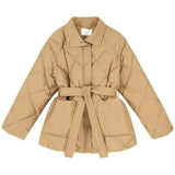 Winter Cotton Padded Coats Women Single-breasted Lace-up Female Chic All-Match Parkas Turn-down Collar Jackets Office