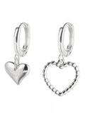 Irregular Heart Pendant Hoop Earring-Outfit