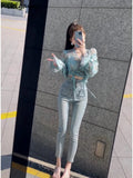 Tops Blouse Women Long Sleeve Drawstring Print Shirts V-neck Lace Ruffles Sexy Summer Blouses 2023 Blusas Mujer De