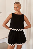 Toloer Spring And Summer 2024 Comfortable Casual Solid Color Sleeveless Shorts Set