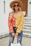 Print Button Down Dropped Shoulder